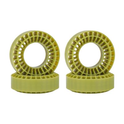 4pcs Silicone Rubber Inserts 55mm 1.0" Wheel Tires for 1/24 1/18 RC Car Crawler SCX24 Fcx24 TRX4M Enduro24 (Green)