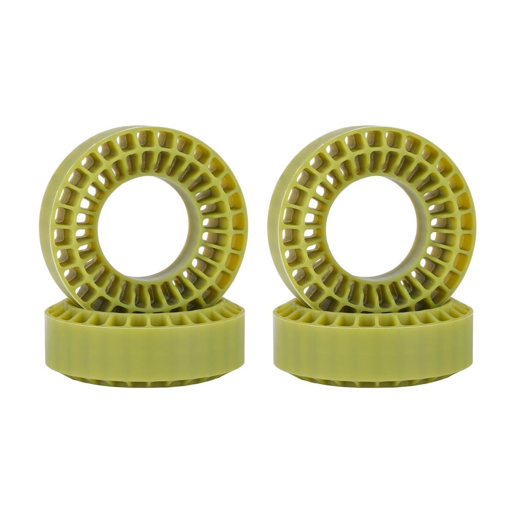 4pcs Silicone Rubber Inserts 55mm 1.0" Wheel Tires for 1/24 1/18 RC Car Crawler SCX24 Fcx24 TRX4M Enduro24 (Green)