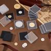 AHANDMAKER 50 Pcs Clear Square Silver Dollar Coin Protector Holder Coin Collection Case of 10 Size with Adjustable Gasket for Collectors American Silver Eagle Liberty Coins JFK Half Dollar view 4