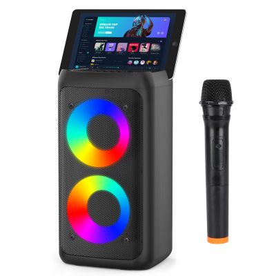 Bluechok Karaoke Machine,Outdoor Bluetooth Speaker, PA Speaker with 1 Wireless Karaoke Microphones Wireless for Adults Kids with Upgraded Subwoofer, Support TWS/TF/USB/AUX for Home Party Outdoor