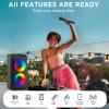 Bluechok Karaoke Machine,Outdoor Bluetooth Speaker, PA Speaker with 1 Wireless Karaoke Microphones Wireless for Adults Kids with Upgraded Subwoofer, Support TWS/TF/USB/AUX for Home Party Outdoor view 3