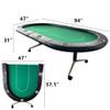 INO Design Foldable Poker Table for 10 Players 94 Inches Casion Game Style with Scroll Wheels, Green view 2