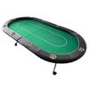 INO Design Foldable Poker Table for 10 Players 94 Inches Casion Game Style with Scroll Wheels, Green view 3