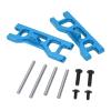 ChengyuWei 2PCS RC Aluminum Alloy Front Arms, Porous Design for Angle Adjustment, Vibration Reduction, Durable Upgrade for ECX 2WD 1/10 RC Suspension Parts (Blue) view 3