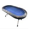 INO Design Foldable Poker Table for 10 Players 94 Inches Casion Game Style with Scroll Wheels, Blue view 3