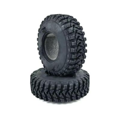 YTRASDF Rc car Tires Wheels Rims Compatible with Axial for SCX10 D90 TF2 for MST for Tamiya 1/10 RC Crawler Car Parts 2PCS 1.9" Rubber Voodoo KLR Wheel Tires 105 * 35mm