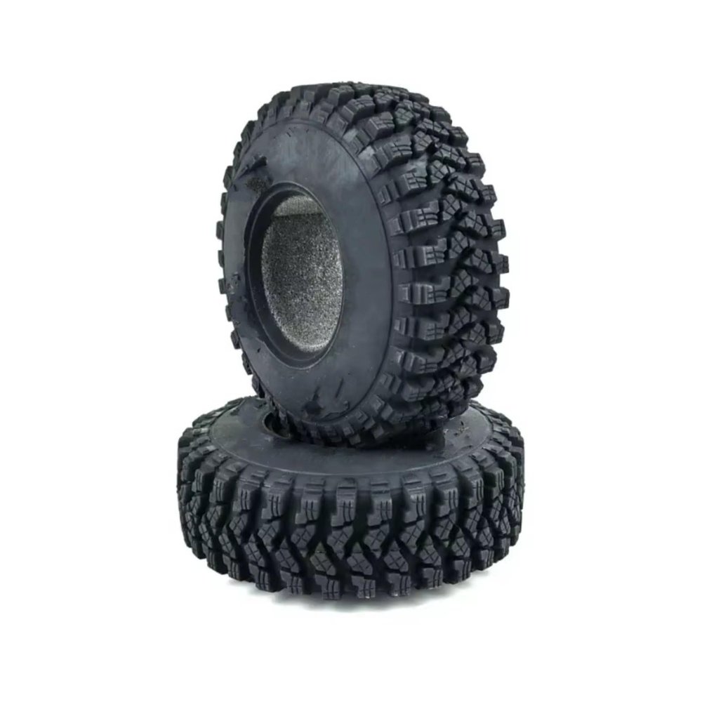 YTRASDF Rc car Tires Wheels Rims Compatible with Axial for SCX10 D90 TF2 for MST for Tamiya 1/10 RC Crawler Car Parts 2PCS 1.9" Rubber Voodoo KLR Wheel Tires 105 * 35mm
