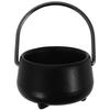 1:12 Scale Miniature Dollhouse Witch Cauldron, Mini Black Cauldron Kettles, Halloween Dollhouse Miniature Accessories view 1