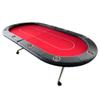 INO Design Foldable Poker Table 94 Inches for 10 Players Casion Game Style with Scroll Wheels, Red view 3