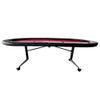 INO Design Foldable Poker Table 94 Inches for 10 Players Casion Game Style with Scroll Wheels, Red view 4