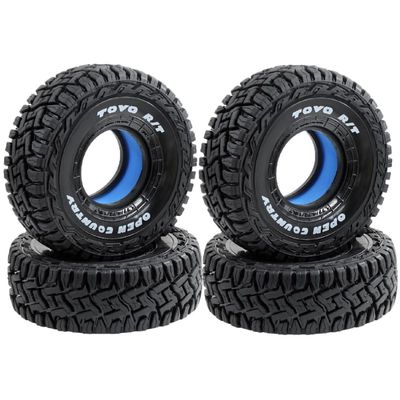 1.9-inch RC Double-Lined Inner Liner Crawler Tires OD: 120mm, New EVA+Foam Liner and Thick Tread, All-Terrain High Traction, Quiet, 4PCS, Compatible with All Brands of 1/10 RC Crawler Cars W218