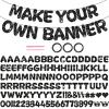 116PCS DIY Banner Customizable Birthday Banners Graduation Banner Custom Party Hanging Banner 111 Letters and Numbers, 3 Rope, 2 Threading Devices for Graduation Black view 1