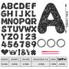 116PCS DIY Banner Customizable Birthday Banners Graduation Banner Custom Party Hanging Banner 111 Letters and Numbers, 3 Rope, 2 Threading Devices for Graduation Black view 2