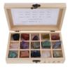 15Pcs Natural Stones Rocks & Mineral Science Kit Geology Learning Tool with Wooden Box view 1