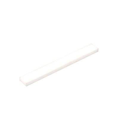 Gobricks 4162 Foundation Plate Tile 1x8 with Groove, Milky White, 50 pcs