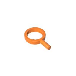 Gobricks GDS-2079 30152 Props Magnifying Glass Frame, Orange, 50 pcs