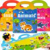 pinkking 3 Sets Magnetic Reusable Sticker Book for Toddler, Animals/Ocean Animals/Insect Theme Activity Magnet Book for 3 4 5 Years Boys Girls Road Trip Airplane Train Travel Essentials Toy view 1