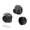 1PCs M28 Waterproof Connector IP68 35A/50A Power Cable Connector DL28 Socket Male and Female 2/3/5 Pin Quick Connector(5pin flange socket) view 1