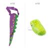 24 Pc Dino Costume Kit for Kids  Includes 12 Foam Dinosaur Hats & 12 Plush Tails  Multicolor Dress-Up Set for Birthday Parties & Pretend Play view 2