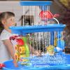 Alomejor Kids Sand and Water Play Toy with Chair, Large 3 Tier Multi Functional Water Table for Beach Yard Home view 4