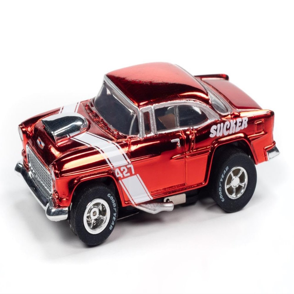 Auto World SC412-1RED Xtraction 1955 Chevrolet Bel Air (Red) HO Scale Slot Car
