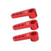 3pcs RC Aluminum 25T Servo Horns Metal Steering Arm Upgrade Parts for 1/8 1/10 RC Car Durable Lightweight Anodized CNC Machined Servo Accessories (Red) view 1