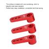 3pcs RC Aluminum 25T Servo Horns Metal Steering Arm Upgrade Parts for 1/8 1/10 RC Car Durable Lightweight Anodized CNC Machined Servo Accessories (Red) view 2