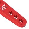 3pcs RC Aluminum 25T Servo Horns Metal Steering Arm Upgrade Parts for 1/8 1/10 RC Car Durable Lightweight Anodized CNC Machined Servo Accessories (Red) view 4