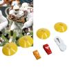 10 Player Flag Football Game Set, PVC and Ribbon Material, Includes 10 Belts, 30 Flags, 4 Marking Discs, Great for Kids Sports and Activities, Safe Non Collision Sport (Red and Yellow) view 4