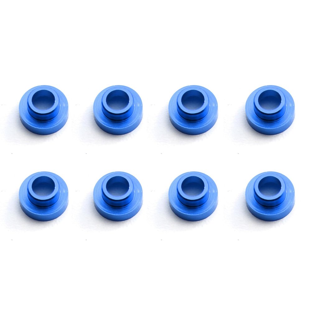 8PCS M3 Servo Washer Spacer Gasket Set Aluminum Alloy M3 Counterbore Washers for Remote Control Car Boat Steering Gear Outside Diameter 6.4mm 0.25inch Blue (Blue)