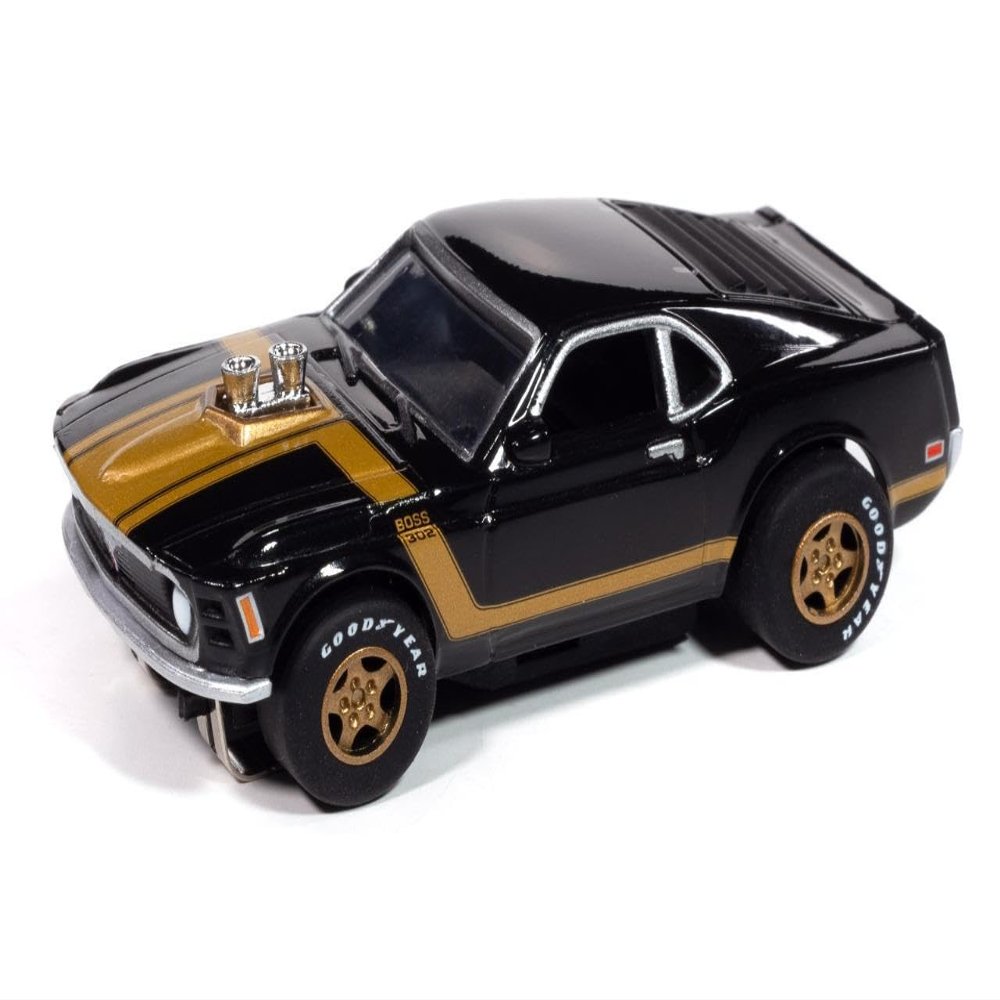 Auto World SC413-1BLK Super III 1970 Ford Mustang (Black) HO Scale Slot Car