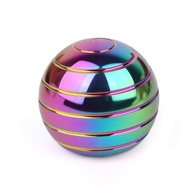 Kinetic Desk Toy Ball, Desk Fidget Toys Adults, 1.54" Rainbow Fidget Spinner for Anxiety & ADHD Relief, Pocket-Sized Physics Spinning Toy for Adults & Kids (39MM, Rainbow-A)