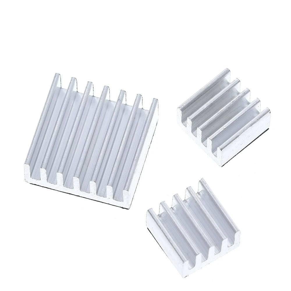 3PCS Adhesive Heatsink Cooler Pure Aluminum Heat Sink Set Kit Radiator for Cooling 2 B