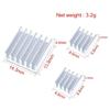 3PCS Adhesive Heatsink Cooler Pure Aluminum Heat Sink Set Kit Radiator for Cooling 2 B view 2