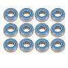 Rubber Sealed Bearing Kit High Performance Stainless Steel Ball Bearings for RC Car Wheel Hub Fit for Tamiya Frog Super Blackfoot Stadium Blitzer Blue 12pcs 5x11x4mm view 1