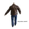1/12 Action Figure Clothes,Leather Jacket for 6 inch Male Action Figures,6 inch Male Jackets. (Stand-up Collar-Brown) view 3