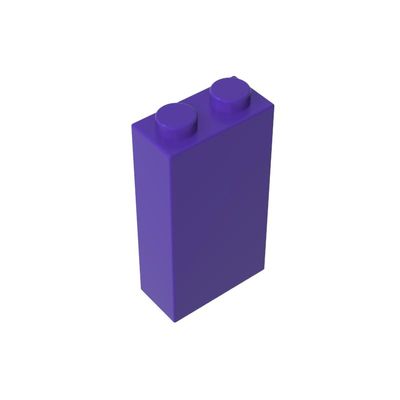 Gobricks 22886 Brick 1x2x3 With Bottom Stud Holder, Dark Purple, 50 pcs