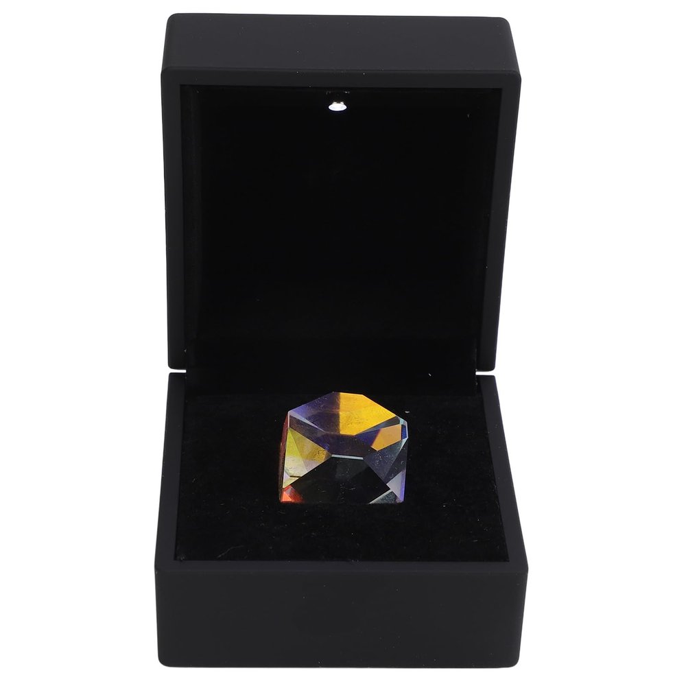 20mm K9 Optical Crystal Glass Polyhedron RGB Dispersion Prism for Physics Teaching and Art Decor, Compact Size for Easy Carry, Creates Kaleidoscope Patterns and Rainbow Effects