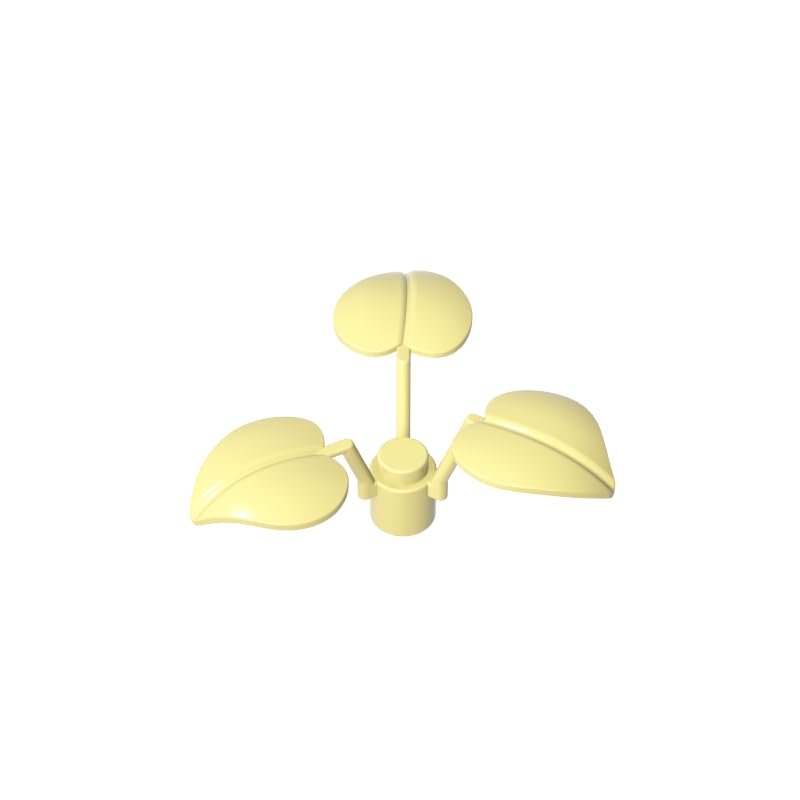 Gobricks GDS-1449 6255 Plant 1x1x2/3-3 Large Leaves, Light Yellow, 50 pcs