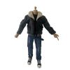 1/12 Action Figure Clothes,Leather Jacket for 6 inch Male Action Figures,6 inch Male Jackets. (Fur Collar Style-Black) view 1