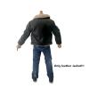 1/12 Action Figure Clothes,Leather Jacket for 6 inch Male Action Figures,6 inch Male Jackets. (Fur Collar Style-Black) view 3