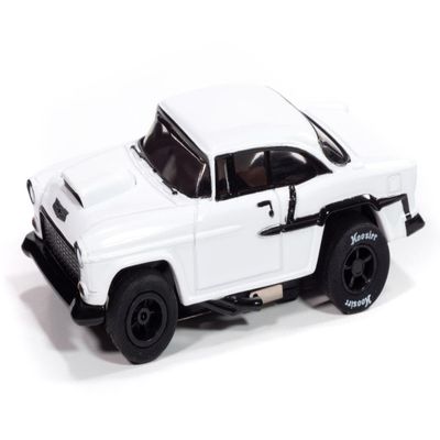 SC417-1W Auto World Xtraction 1955 Chevrolet Bel Air (White) HO Scale Slot Car