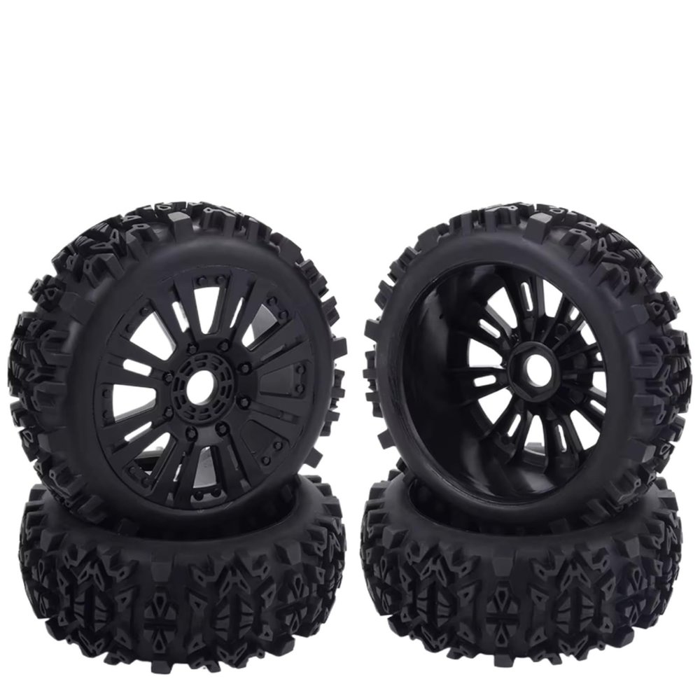 RC Tires Hub Wheel for Kyosho for HSP Carson for ZD for Racing 1/8 Scale RC for Buggy Vehicle Wheels and Tires Sets 17mm Hex Parts 120mm Upgrade Accessories(4 pcs)