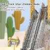 Dinosaur Chasing Race Track, Dinosaur Climbing Slide Toy, Electric Dinosaur Roller Coaster with Light and Music Electric Race Track Game Fun Track Slide view 4