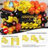 102pcs Construction Birthday Party Decorations Balloon Garland Arch Kit with Foil Excavator & Forklift, 18/12/10/5 Inch Orange Black Yellow Caution Sign Printed Latex for Boys 2nd 3rd Bday view 4