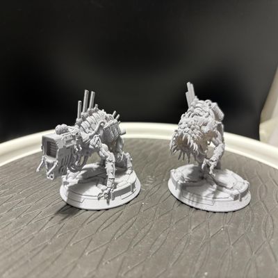 Archvillain Games Fantasy Miniatures 4-Legged Fiends | 60mm Beast Pack (The Processor + The Synthetizer) for DND, Pathfinder, RPGs Primed & Ready to Paint