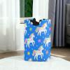Cute Cartoon White Rainbow Unicorns laundry baskets, folding and waterproof clothes hamper with sturdy handle for toys kids 51L closet organizador para ropa view 2