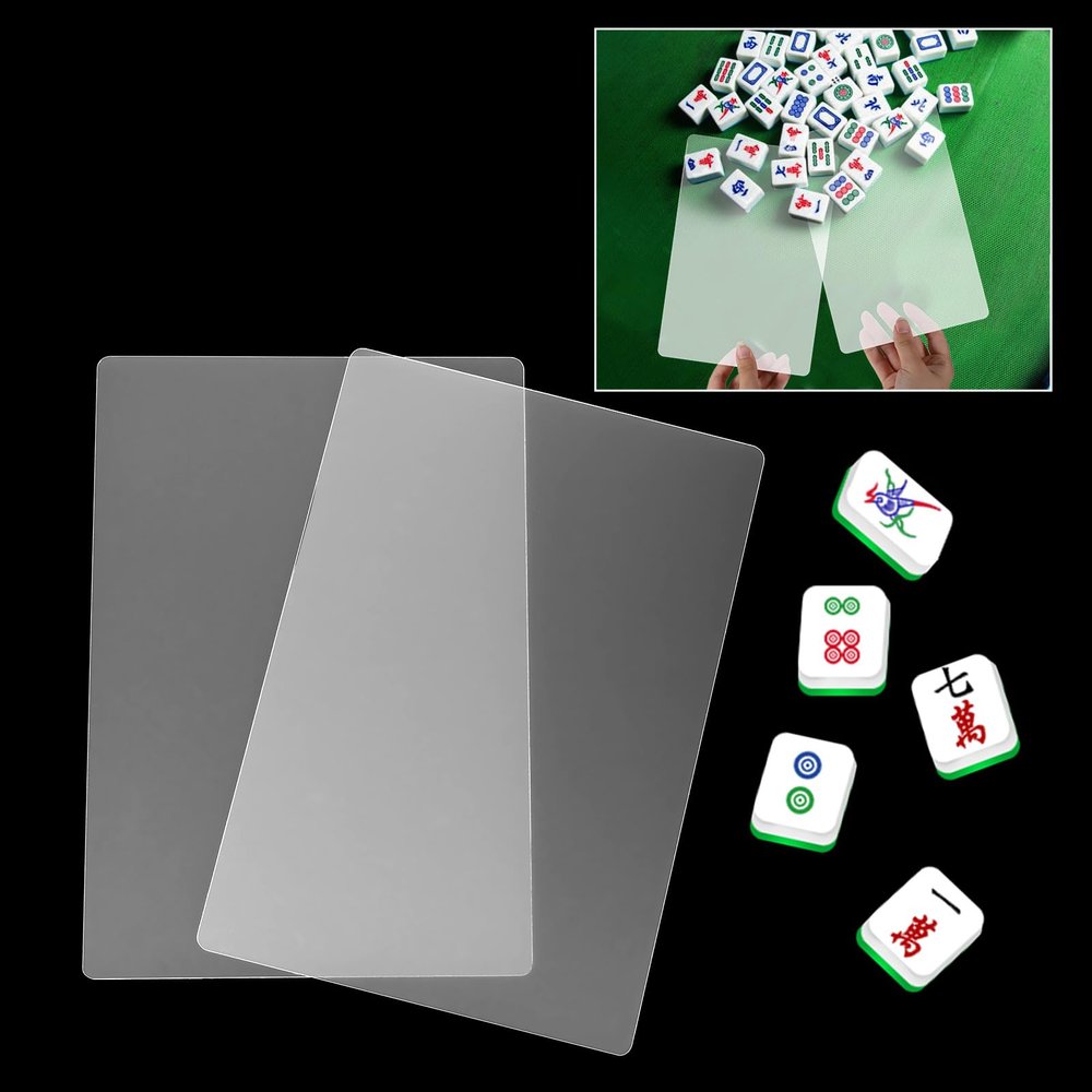 4Pcs Mahjong Tile Mixer Shuffler Fast Mahjong Shuffler Premium Plastic Mahjongs Tile Mixer Cards Mixing Tool for Mixing and Shuffling Tiles Mahjongs Lovers Playing Game Portable Accessories (Clear)