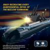 Amoyasite Strategic Nuclear Submarine Building Block Set, 1498 Pcs WWII Military Model with LED Lights, Display Stand, Collectible Gift for Teens & Adults (14+) view 4