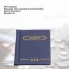 Cash Collection Album, 5.9x4.3in PVC Portable Cash Holder Book Metal Money Sleeves Organizer with 1.2 x 1.2in Protection Pockets for Collectors Enthusiast (Blue) view 3